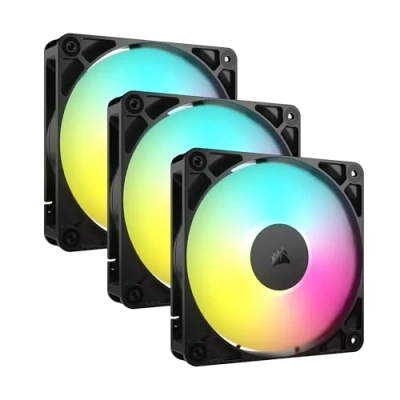 Image de Pack De 3 Ventilateurs Argb 120Mm Corsair Rs120 Refroidissement Exceptionnel Et Effets Lumineux Dynamiques