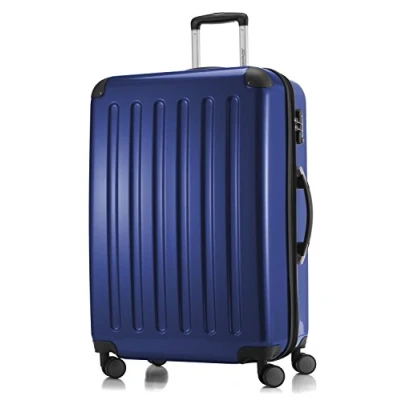 Afbeelding van HAUPTSTADTKOFFER Alex harde koffer met 4 dubbele wielen, trolleykoffer, uitbreidbare reiskoffer, TSA, 75 cm, 119 liter, donkerblauw