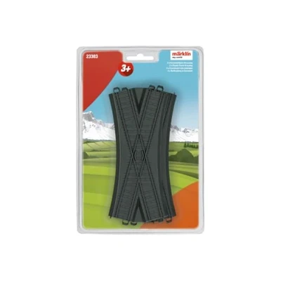 Afbeelding van Märklin World 23303 H0 kunststofrails kruising (2 stuks)