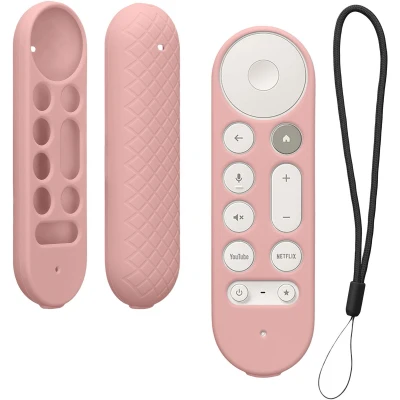 Afbeelding van kwmobile hoes geschikt voor Google TV Streamer 4K Siliconen anti slip afstandsbediening in oudroze
