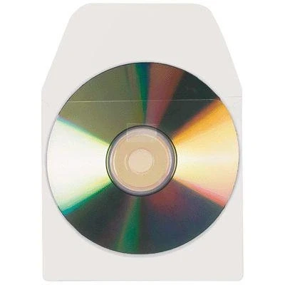 Image de Pochettes adhésives pour CD/DVD avec rabat Blister de 10