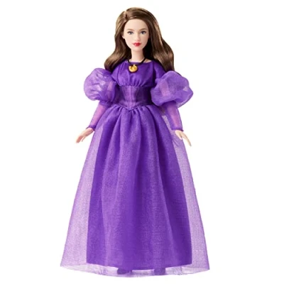 Afbeelding van Mattel Disney De kleine zeemeermin pop Vanessa met haar iconische paarse jurk, een afneembare halsketting en schoenen, om te verzamelen, speelgoed voor kinderen, vanaf 2 jaar, HMX21