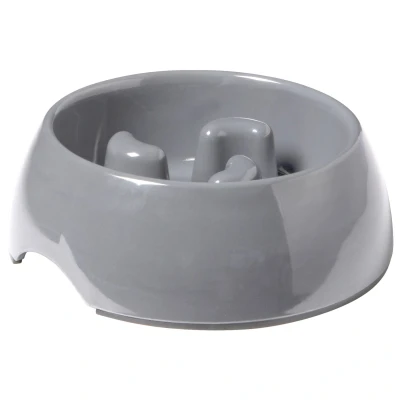 Afbeelding van Adori Anti Schrok Voerbak M 400ml Hondenvoerbak 17.5 cm Grijs Medium