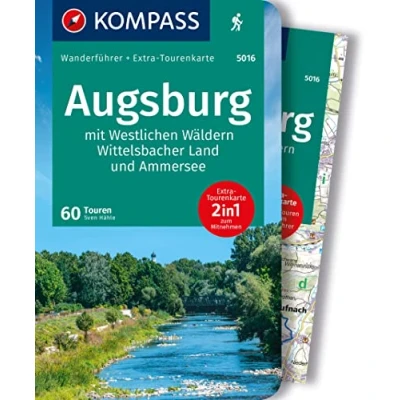 Afbeelding van KOMPASS Wanderführer Augsburg mit Westlichen Wäldern, Wittelsbacher Land und Ammersee, 60 Touren Extra Tourenkarte