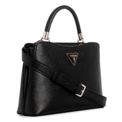 Afbeelding van Guess Gizele Saffiano Handtas, Dames, Maat: One Size, Zwart