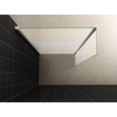 Afbeelding van Wiesbaden zijwand + hoekprofiel 300x2000 10mm NANO gedeeltelijk matglas
