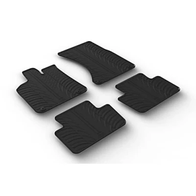 Afbeelding van Gledring 0823 Vloermatset Rubber voor en achter 4 zwart 750mm 550mm