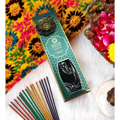 Afbeelding van Song of India Ayurveda Incense sticks Aqua Oud (Pitta) 25 gram with Metal hanging burner
