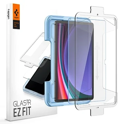 Afbeelding van Spigen Screen Protector Geschikt voor Samsung Galaxy Tab S9 EZ Fit Glas.tR 9H Tempered Glass met Installatieframe Gemakkelijke Installatie