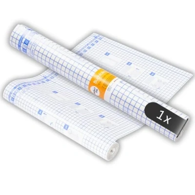 Afbeelding van perfect line boekbeschermfolie 15 m x 40 cm, kleefhoes transparant, doorzichtig, zelfklevend, inpakfolie op rol, stevige beschermhoes voor boeken &amp; schriften school of kantoor