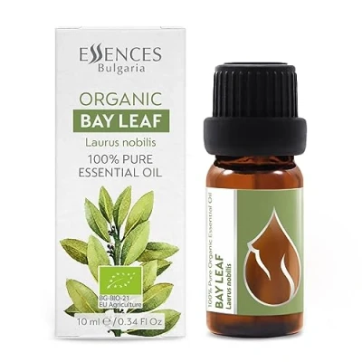 Image de Essences Bulgaria Huile Essentielle de Laurier Bio 10 ml Laurus nobilis 100% Pur et Naturel Non Dilué Qualité Thérapeutique Ferme Familiale Distillé à la Vapeur OGM Végétalien