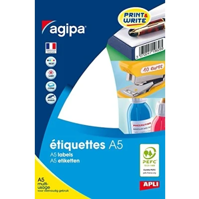 Afbeelding van Apli 114021 Etui met 640 multifunctionele etiketten, 35 x 15 mm, kleur: wit, hoeken: afgerond