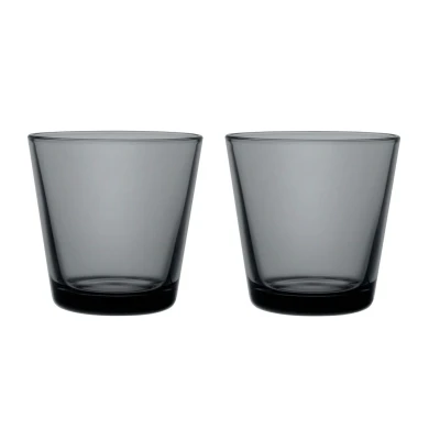 Afbeelding van Iittala Glazen Kartio Donkergrijs 210 ml 2 Stuks