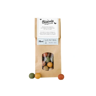 Afbeelding van Blossombs Kraft zak zaadbolletjes MIX