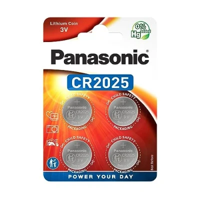 Afbeelding van Panasonic Batterij Lithium, Knoopcel, CR2025, 3V Elektronica, Lithium Power, Retail Blister (4 Pack)