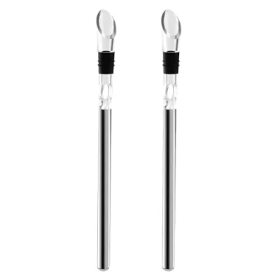 Afbeelding van 2 delige wijnkoeler, roestvrijstalen wijnfleskoeler, wijnaccessoires, 3 in 1 accessoires, cadeaus voor mannen, liefhebbers van