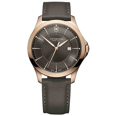 Afbeelding van Victorinox Herenhorloge Alliance Ø 40 mm, Zwitsers Made, kwarts analoog, waterdicht tot 100 m, saffierglas, grijs, armband, grijs., Armband
