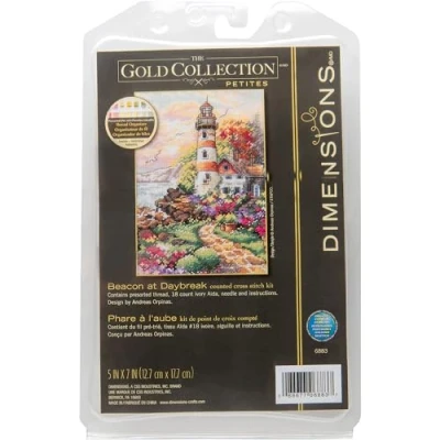 Afbeelding van Borduurpakket BEACON AT DAYBREAK DIMENSIONS GOLD PETITES