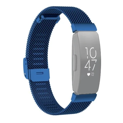 Afbeelding van Fitbit Inspire Milanese bandje met gesp Maat: Large Blauw