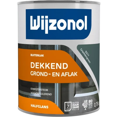 Afbeelding van Wijzonol Dekkend Grond en Aflak Halfglans Grachtengroen 9277 750 ml
