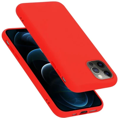 Afbeelding van Cadorabo Hoesje geschikt voor Apple iPhone 12 PRO MAX in LIQUID ROOD Beschermhoes gemaakt van flexibel TPU silicone Case Cover