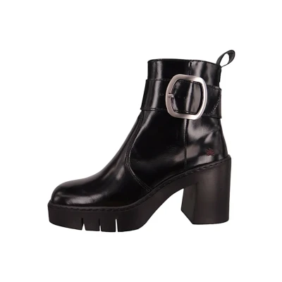 Afbeelding van *Art Enkellaarsjes met plateauzool, Dames, Maat: 39, Black Leer