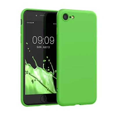Afbeelding van kwmobile telefoonhoesje geschikt voor Apple iPhone SE (2022) / (2020) 8 7 Hoesje smartphone Back cover in neon groen
