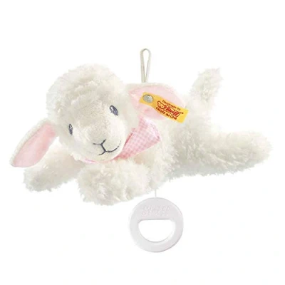 Image de Steiff 239649 doudou agneau fais de beaux rêves avec boîte à musique rose