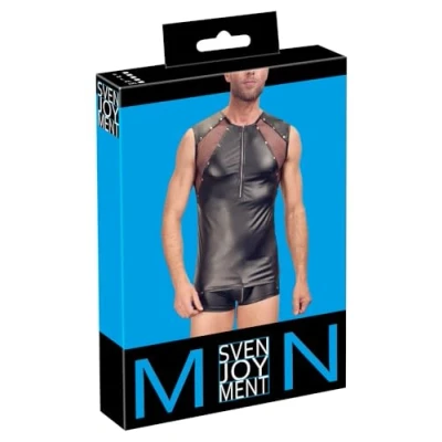 Afbeelding van Fetish Matte Wetlook Shirt met Studs