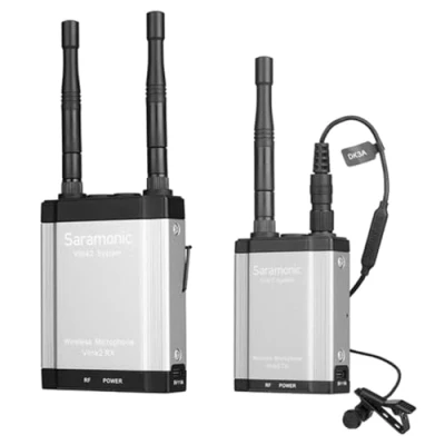 Afbeelding van Saramonic Vlink2 Kit1 draadloze lavalier microfoon set voor interviews met talkback functie, te gebruiken op camera