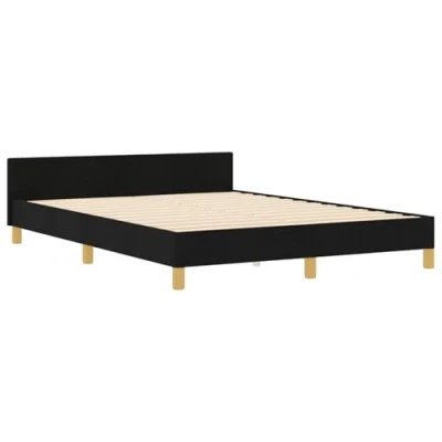 Afbeelding van vidaXL Bedframe Zwart Gefabriceerd hout 160 x 200 cm Krasvrij Modern