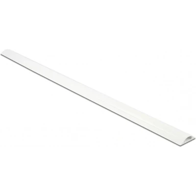 Afbeelding van Kunststof kabelgoot half rond met zelfklevende plakstrip 100 x 3 cm / wit