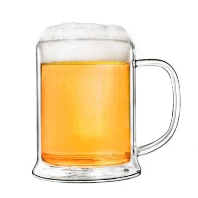 Afbeelding van Creano Dubbelwandige bierglazen/bierpul, bierglas, isolatieglas, 500 ml