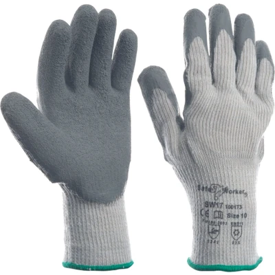 Afbeelding van SafeWorker SW 17 WINTER handschoen ACR/POL/COT LATEX 01080150 6 stuks Een Kleur