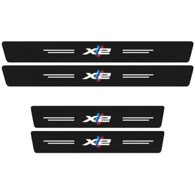 Afbeelding van 4 stuks autodeurdrempelbescherming voor BMW X1, X2, X3, X4, X5, X6, X7, krasbestendige pedaalbescherming, zelfklevend, zwart, 2