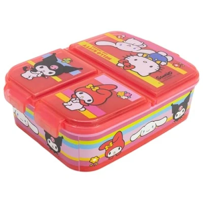 Afbeelding van Hello Kitty and Friends lunchbox voor kinderen met 3 vakken