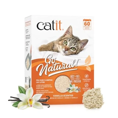 Afbeelding van CATIT Go erwtenschil kattenbakvulling vanille 2x2,8kg