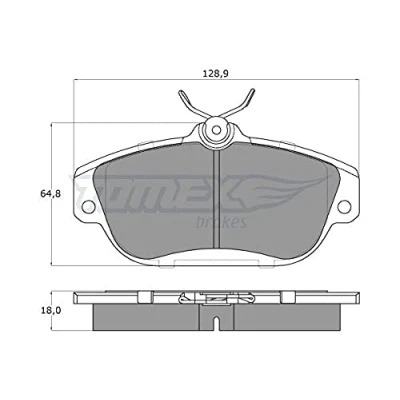 Afbeelding van TOMEX brakes TX 14 01 Remblokkenset Vooras VOLVO: 740 Saloon, 940 I Estate, Estate