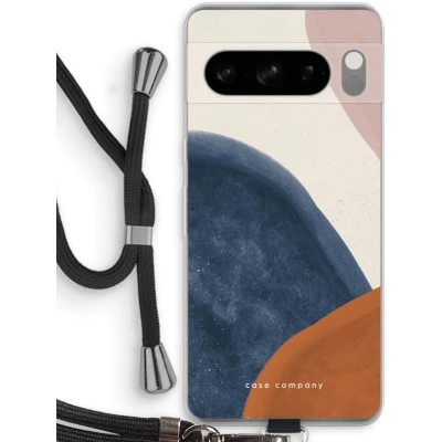 Afbeelding van Case Company® hoesje met Koord geschikt voor Google Pixel 8 Pro Geo #1 Telefoonhoesje Zwart Bescherming aan alle Kanten en Over de Schermrand