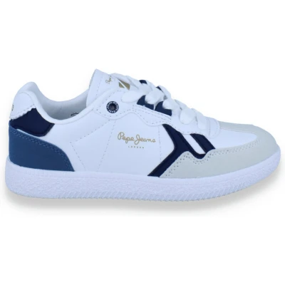 Afbeelding van Pepe Jeans Dames Sneaker Ball Retro B Navy Wit Maat: 36