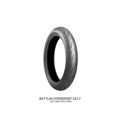 Image de Pneu Moto Supersport Bridgestone Battlax S22 Front 120/70 R17 58W