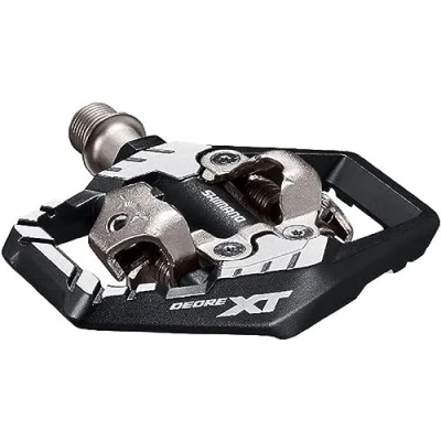 Image de Pedale vtt automatique shimano xt m8120 spd grise avec cales (paire) surface plus large