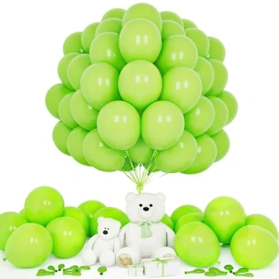 Afbeelding van Teselife 50 stuks limoengroene latexballonnen van 30,5 cm voor ballonboog mannen, jongens, verjaardag, huwelijksaanzoek, jubileum, afstuderen, verloving, feest