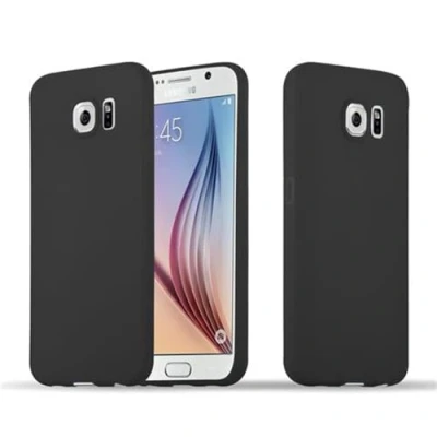 Afbeelding van Cadorabo Hoesje geschikt voor Samsung Galaxy S6 in CANDY ZWART Beschermhoes gemaakt van flexibel TPU silicone Case Cover