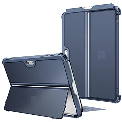 Afbeelding van FINTIE Beschermhoes voor Microsoft Surface Go 3 2021 10,5 inch/Surface 2 2020 / 2018, robuuste hoes met penopslag, schokbestendig, blauw