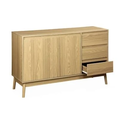 Afbeelding van sweeek Houten dressoir, dune, 2 deuren en 3 lades