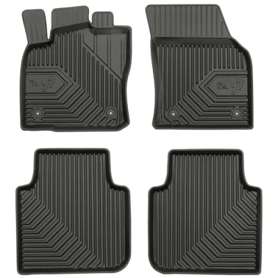 Afbeelding van M MOTOS Rubberen vloermat voor Skoda Kodiaq vanaf 2016. Verbeter je reiscomfort met de zwarte antislipmat Auto nr. 77 automat alle weersomstandigheden, bescherming tegen vuil