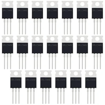 Afbeelding van IRLZ34N 20 stuks MOSFET N kanaaltransistors TO 220 nominaal 30A 55V 3 polig voor bestuurbare elektronische gelijkrichter