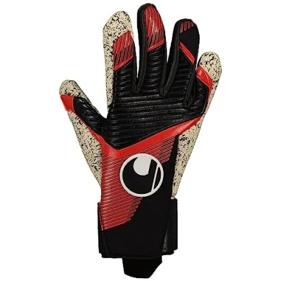 Afbeelding van uhlsport Powerline Supergrip Keepershandschoenen, Heren, Maat: 7.5, Schwarz rot weiß