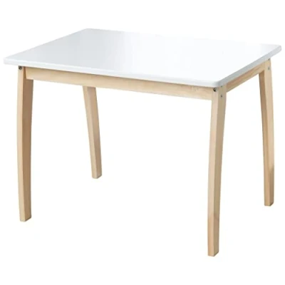 Afbeelding van roba Table pour enfant en bois massif et MDF avec plateau laqué blanc 50728WE